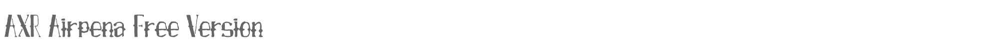 Sample characters AXR Airpena Font
